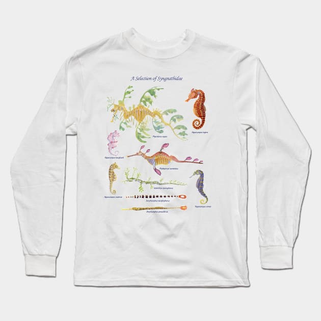 Syngnathidae With Type Long Sleeve T-Shirt by laurenpenney